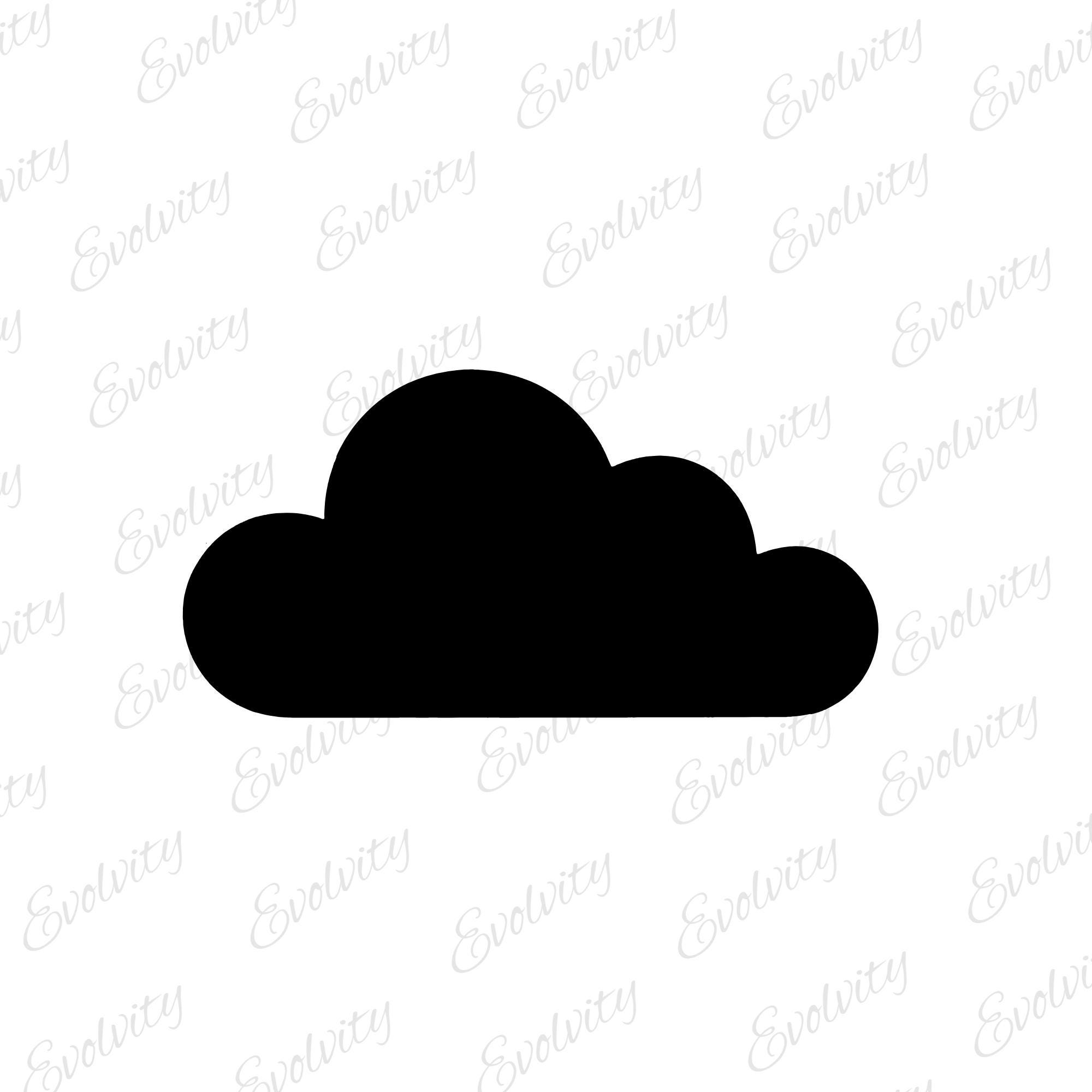 Cloud SVG Bundle: Weather Clipart, Silhouette Cut Files (digital ...