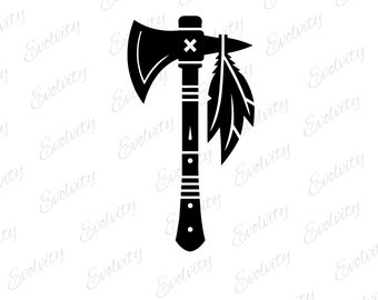 Tomahawk Axe SVG: Tribal Clipart, DIY Crafts (Digital Download)