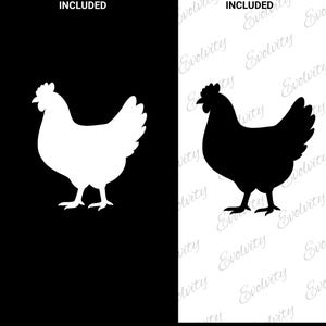 Chicken SVG Silhouette Clipart Bundle: Farmhouse Cricut Cut File (Digital Download