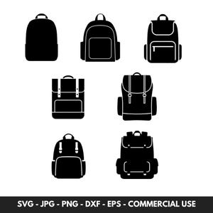 Pakiet Plecak SVG: Wektorowy clipart ze szkołą i wędrówkami (do pobrania w wersji cyfrowej)