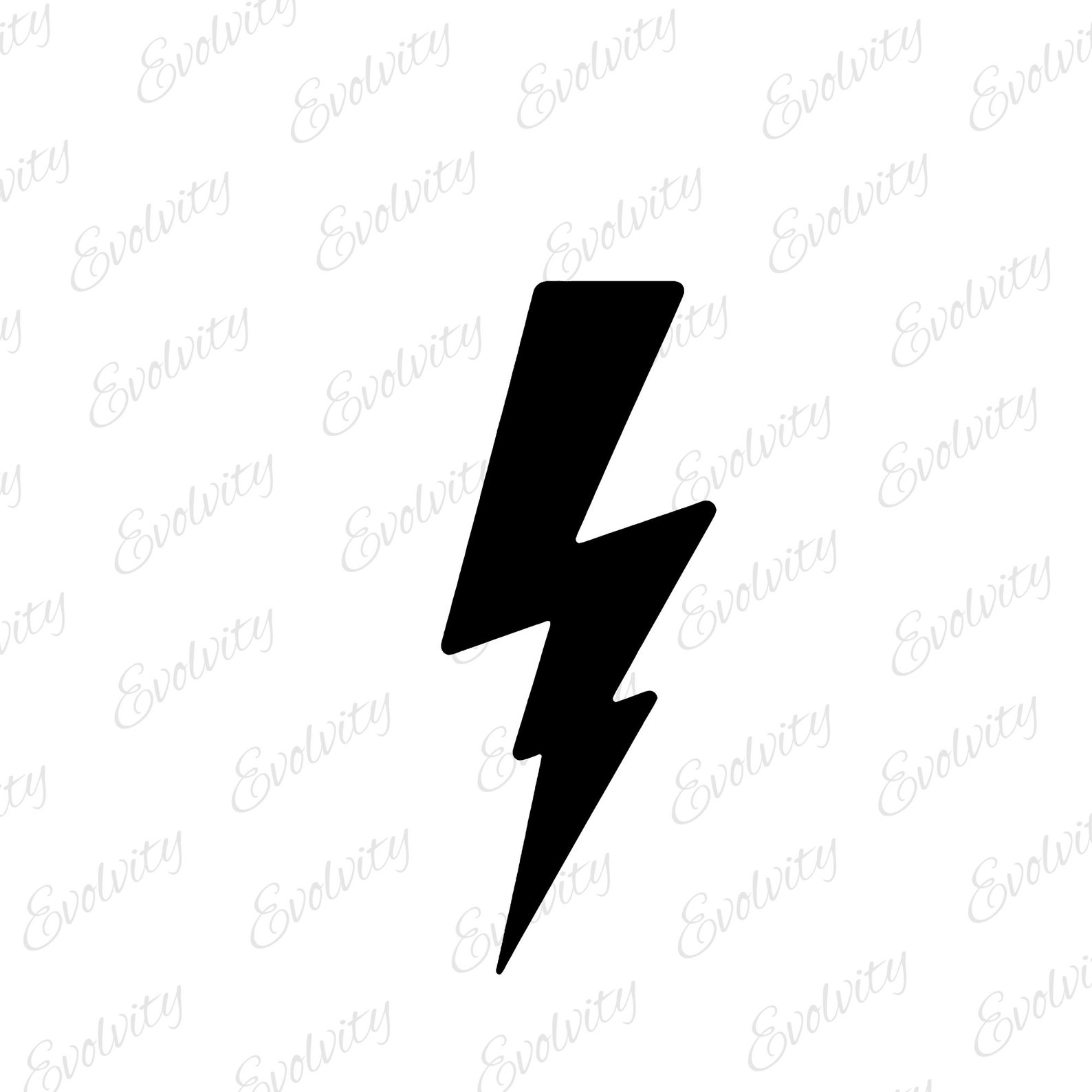 Lightning Bolt SVG Vector Bundle: Thunder Silhouette Clipart (digital ...