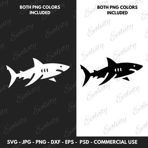 Shark SVG Vector Art And Cute Fish Silhouette Clipart PNG Cut File Ideal for Sea Creature Animal Craft Projects and Gifts Sea Marine Lovers