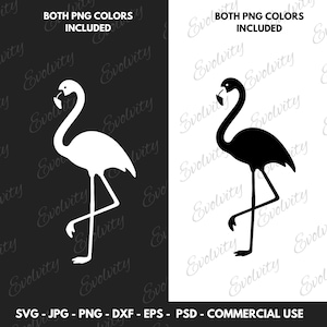 Cute Flamingo SVG Vector Silhouette for Cricut & Silhouette, Tropical Bird Clipart Cut File, Summer DIY Shirt And Party Decor Design