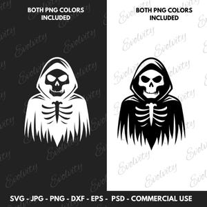 Skull in Cape SVG: Halloween Clipart Vector Image (Digital Download)