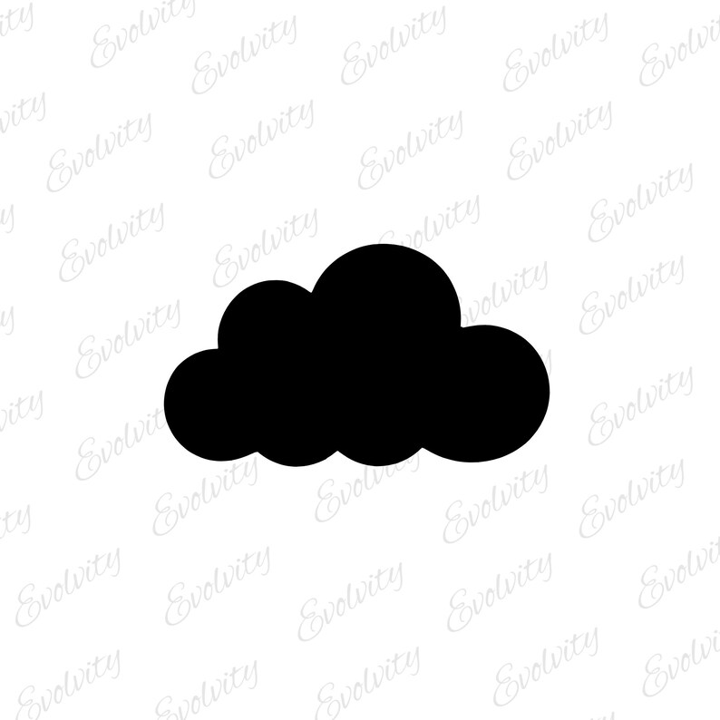 Cloud SVG Bundle: Weather Clipart, Silhouette Cut Files (digital ...