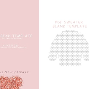 Sweater PDF Miyuki Delica Sead Bead Brick Stitch Blank Template for Jewelry , Charm , Earrings