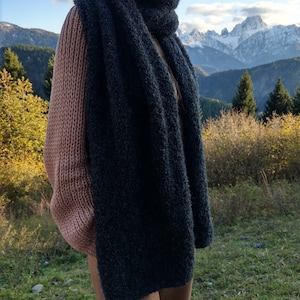 Chunky oversized knitted scarf Soft and cozy Perfect for the autumn and winter to keep you warm  Christmas gift