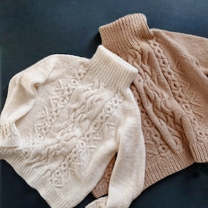 Chunky Oversized Merino Wool and Alpaca Sweater, Hand knitted Winter Pullover, Warm Fall Cable Knit Sweater, Women Knitwear