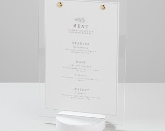 Acrylic Tabletop Menu Holder: Table Talker Menu Stand for Restaurant, Cafe & Bar