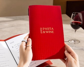 Leather Menu Covers for Restaurants: Personalized Menu Holders for Folded Menu