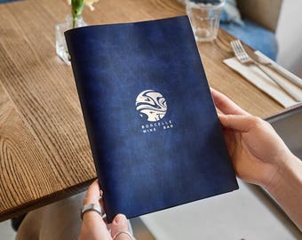 Faux Leather Menu Holder: Personalized Menu Cover for Restaurant, Cafe & Bar