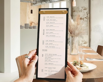 Leather Menu Holder: Custom Clipboard Menu for Restaurant, Cafe & Bar