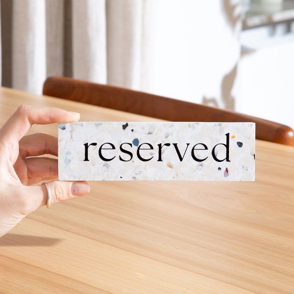 Reserved Table Sign For Restaurant, Cafe or Wedding Ceremony, Acrylic Reserved Table Tents With Personalization Option, Reserved Row Sign