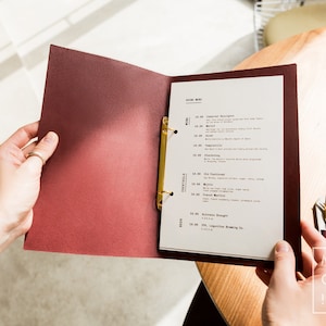 Porte-menus classeur en cuir, couvertures de menus personnalisées, pochettes de menus personnalisées pour restaurants, couvertures de menus de café, livrets de menus