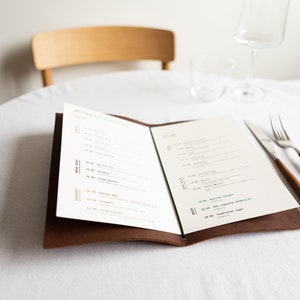 Restaurant Leather Menu Folder with  logo