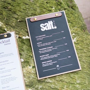 Wooden Menu Holder For Restaurant, Cafe Bar Menu Board, Custom Drink Menu, Food & Beverage Menu Design, Clipboard Menu A5, Cocktail Menu