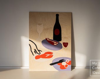 Restaurant Wall Decor: Custom Wood Wall Art for Cafe & Bar — Fine Dining Moment