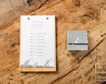 Wooden Table Stand: Custom Sign Holder, Menu Table Tent for Restaurant, Cafe & Bar