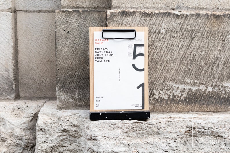 Table Stand Menu Holder, Wooden Sign Clipboard, Coffee Shop Table Tent