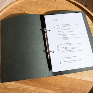 Okładka na menu restauracji, skórzane okładki na menu, spersonalizowane uchwyty na menu, książka menu do kawiarni i baru, teczka na menu, folio na menu winne, koszulki na menu