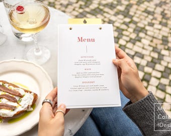Wooden Menu Holder: Custom Menu Board for Restaurant, Cafe and Bar