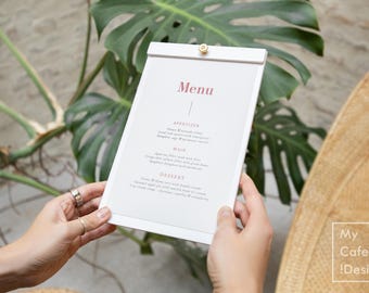 Wooden Menu Board: Custom Menu Holder for Restaurant, Cafe & Bar