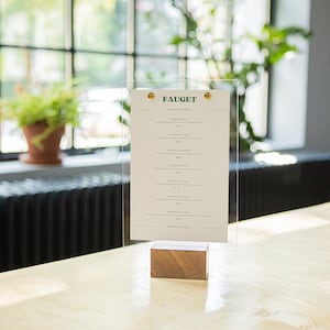 Acrylic Menu Holder for restaurant