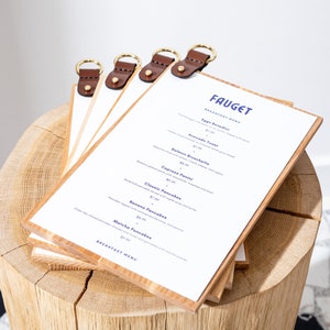 Drewniany uchwyt na menu, spersonalizowana tablica menu, spersonalizowane menu restauracji, menu drinków, menu kawiarni, menu win, nowoczesne drewniane menu koktajlowe
