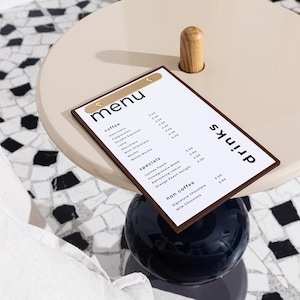 Support de menu en cuir pour menu de nourriture ou de boisson, Tableau de menu personnalisé pour restaurant, Menu presse-papiers, Menu de cocktails, Affichage de menu de bar de café