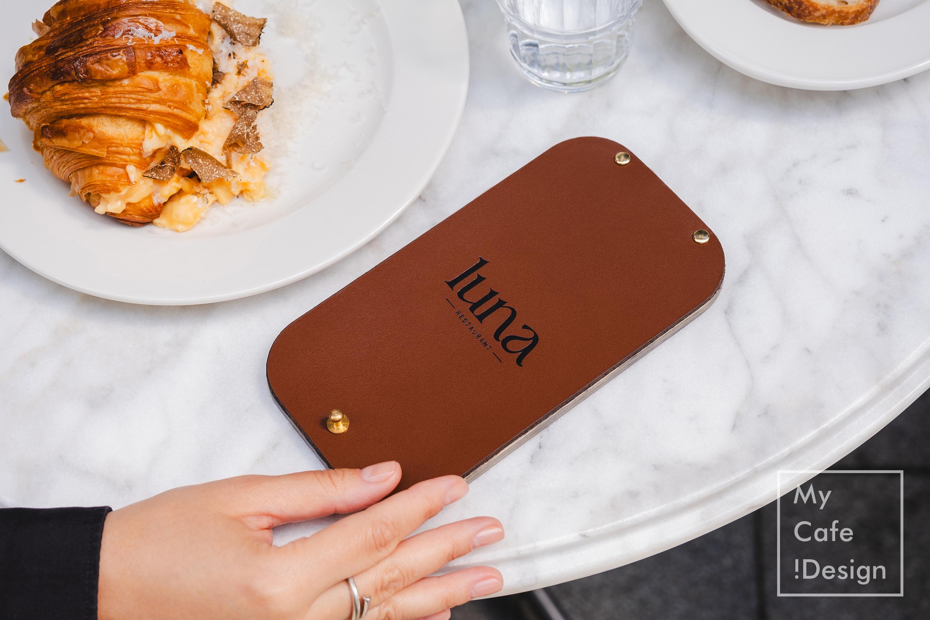 Wood And Leather Check Presenter For Restaurant, Custom Bill Holder, Personalized Server Book, Cafe Bar Guest Check Book, Waitress Booklet