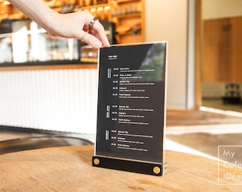 Acrylic Sign Holder: Customized Table Stand for Restaurant, Cafe & Bar