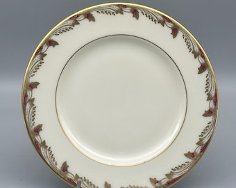 Lenox Essex Maroon Smooth Edge Porcelain Side / Tea Plate 6.1/4"