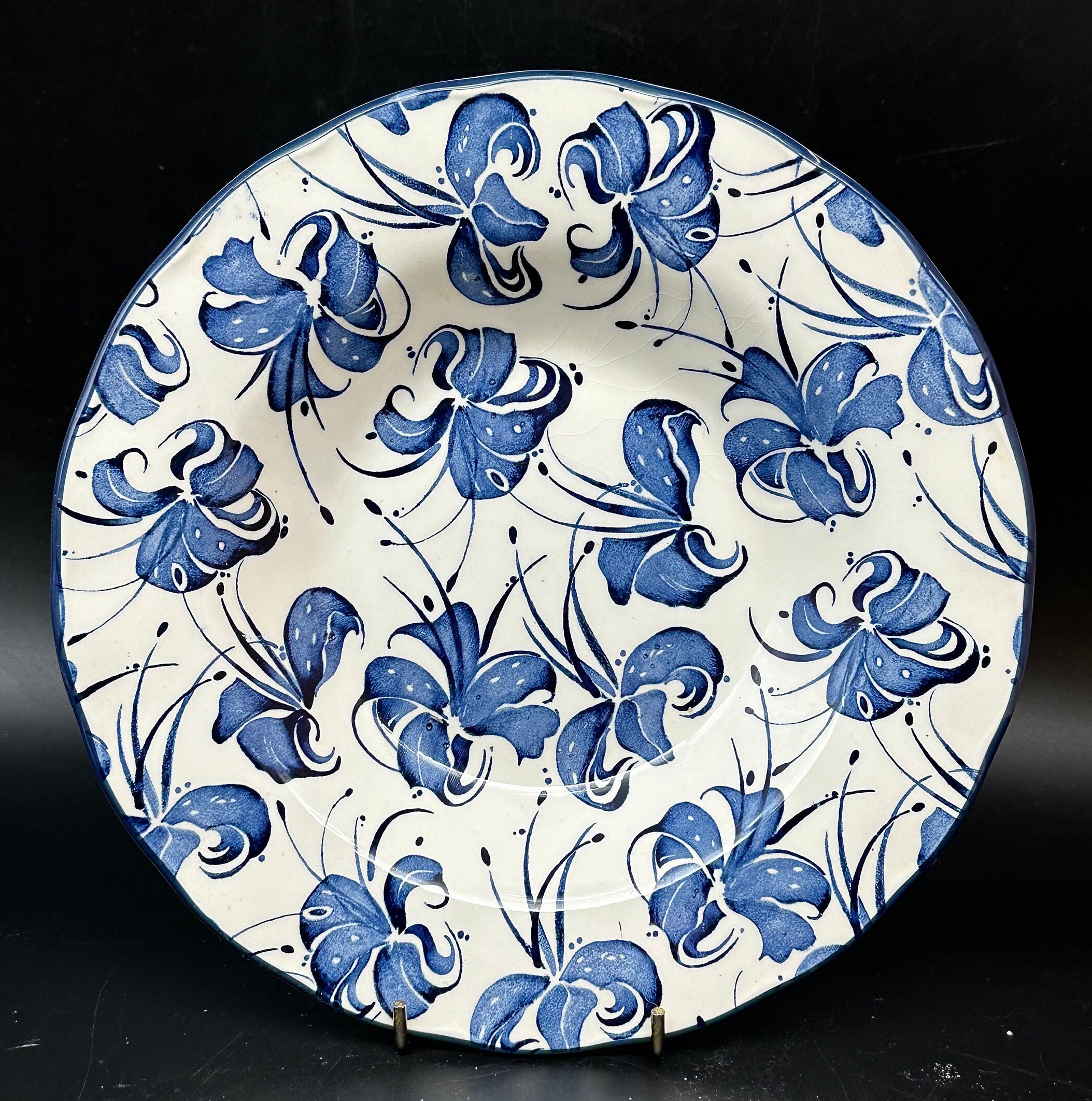 メ*♪様 ジョリーフルール　TeaCup　クラシカルフラワー　ダークブルー　ドレ Grindley Royal Tudor Orchid Rimmed Soup/cereal Bowls 9