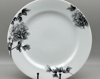 Royal Worcester Schwarze Pfingstrose Speiseteller 26 cm