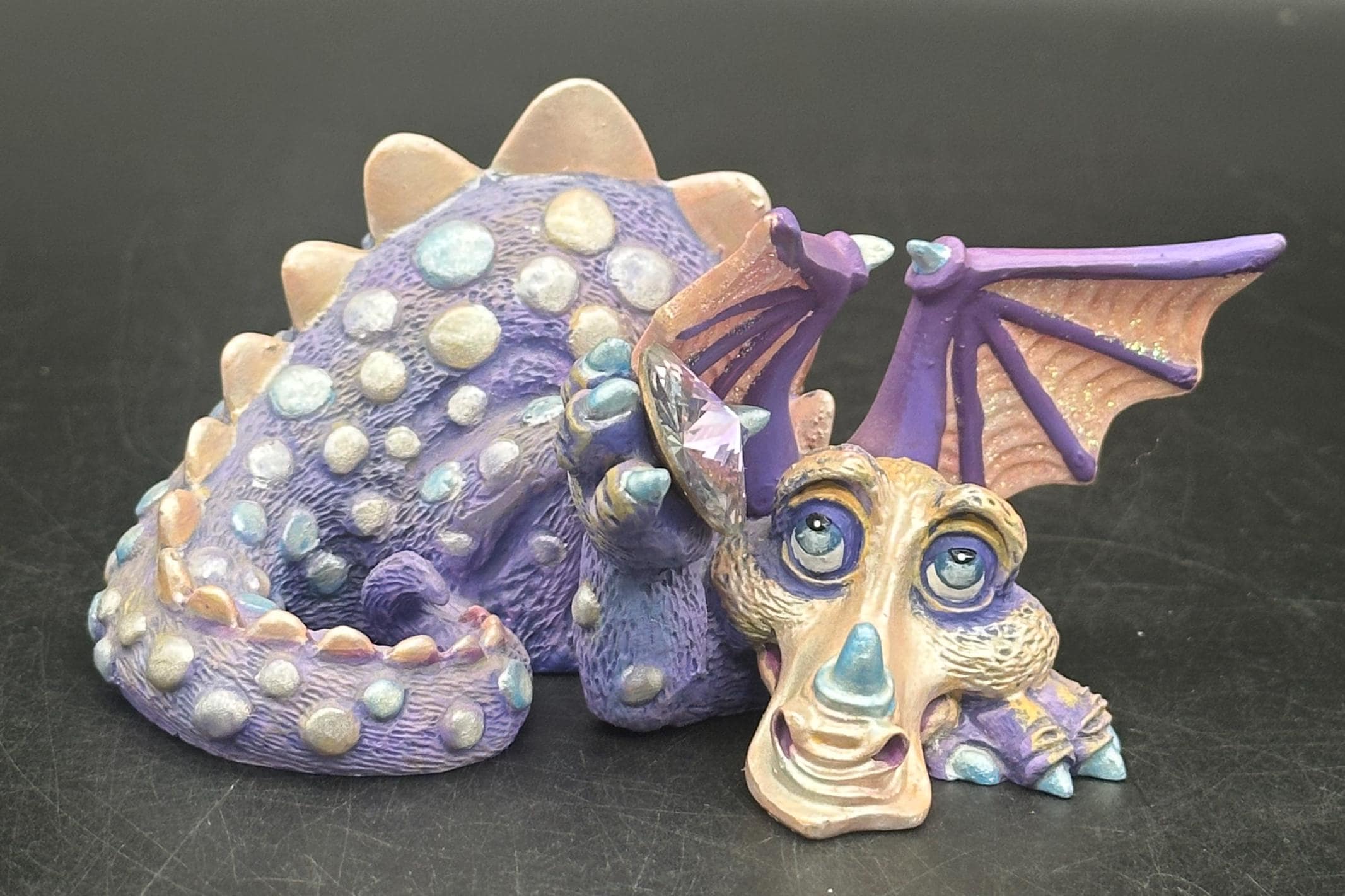 Mood Dragons Lazy Figurine Franklin Mint Limited Edition Numbered