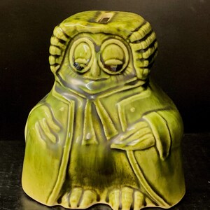 holkham pottery wise owl money box