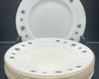 Ensemble de six assiettes à thé Gaiety en pyrex vintage JAJ