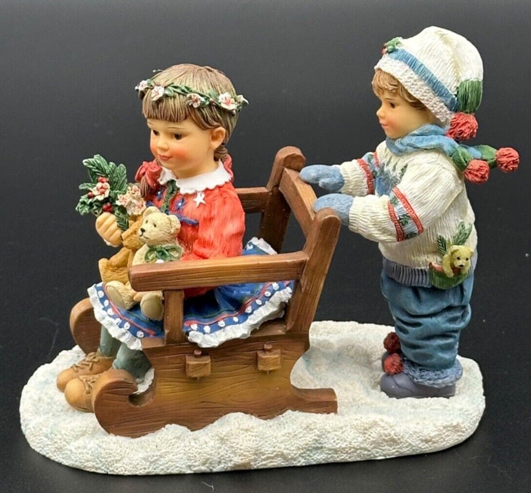 クリスティン・ハワース　レオナルド　TEDDIE'S SLEIGHRIDE The Leonardo Collection Teddies Sleighride by Christine Haworth