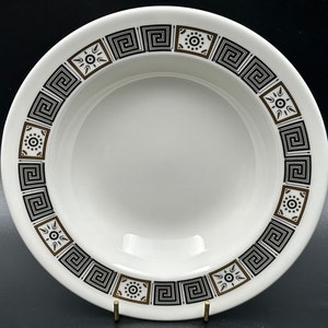 Wedgwood Black Asia Rimmed Soup Bowls