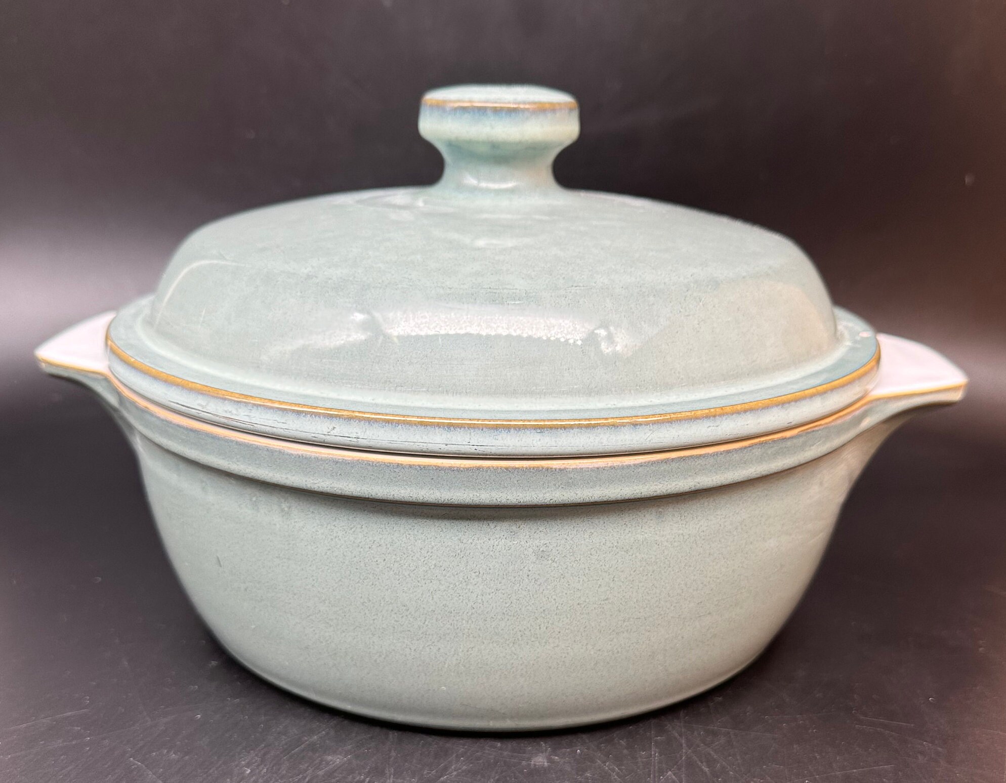 Denby Regency Green Large Casserole Pot With Lid