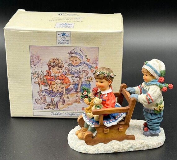 The Leonardo Collection Teddies Sleighride by Christine Haworth 