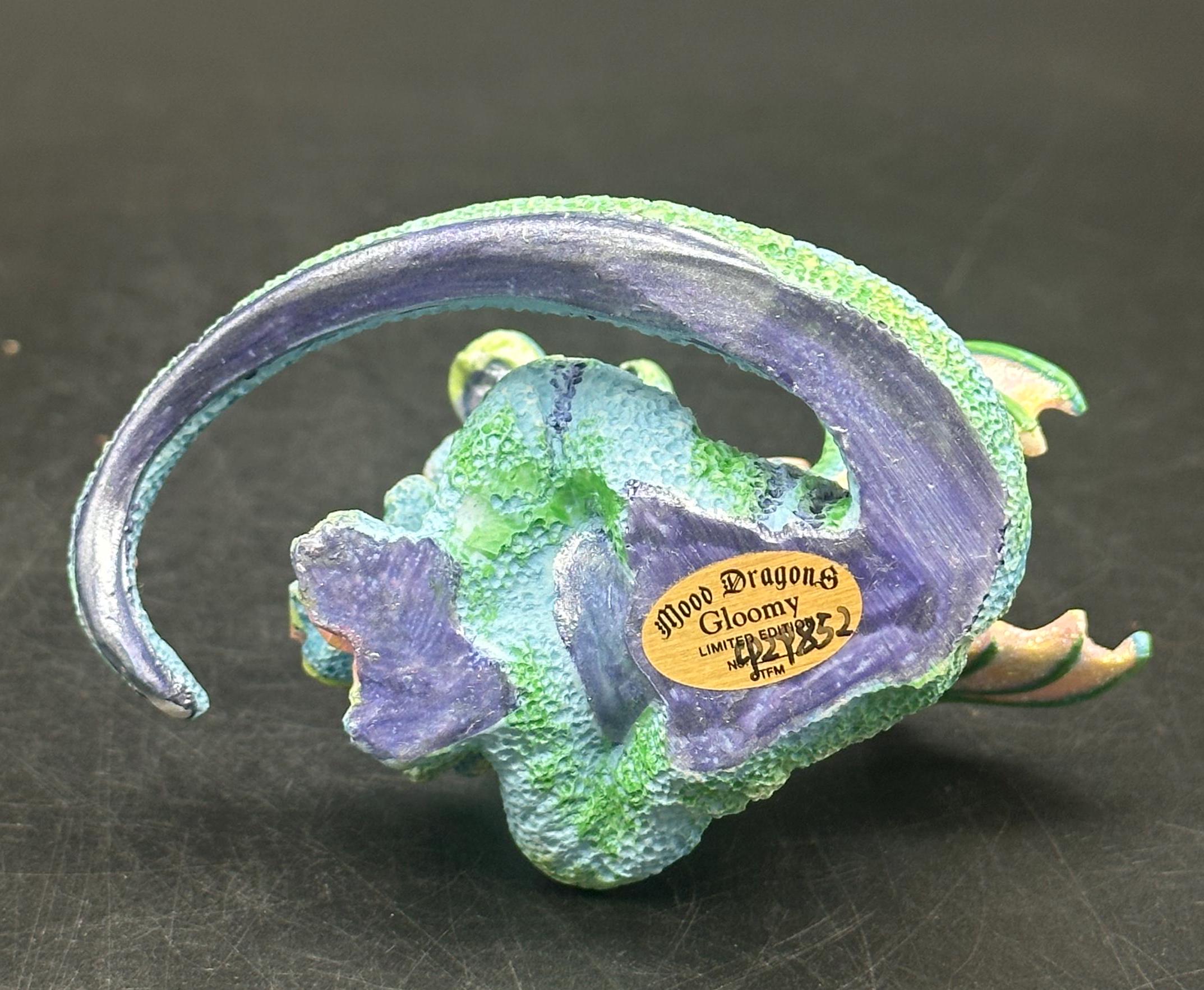 Mood Dragons Gloomy Figurine Franklin Mint Limited Edition