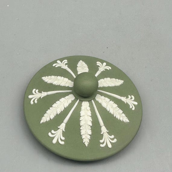 Vintage Wedgwood Green Jasperware Pottery Lidded Sugar Bowl - Etsy