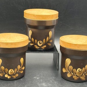 Denby Stoneware Bakewell Set di quattro piccoli barattoli per la conservazione