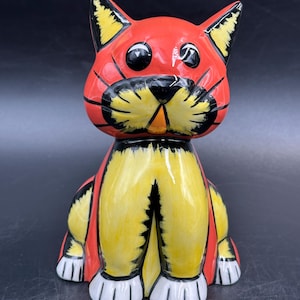 Lorna Bailey, figurine de chat Tiddles signée sur la base, ajout précoce