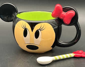 Disney Store Minnie  Mouse Novelty Cup & Spoon Collectable