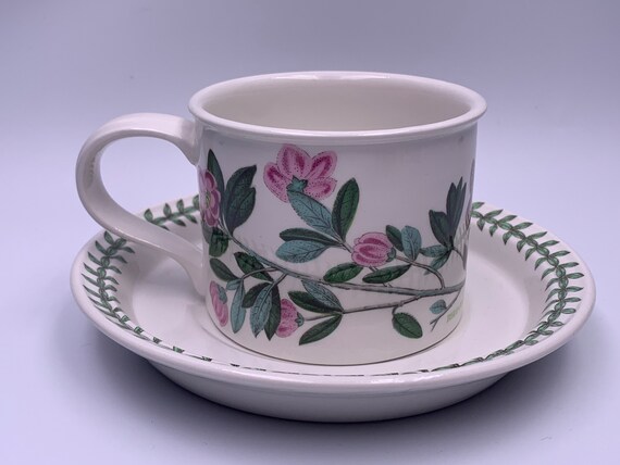 portmeirion botanic garden butterfly and plant cup and saucer