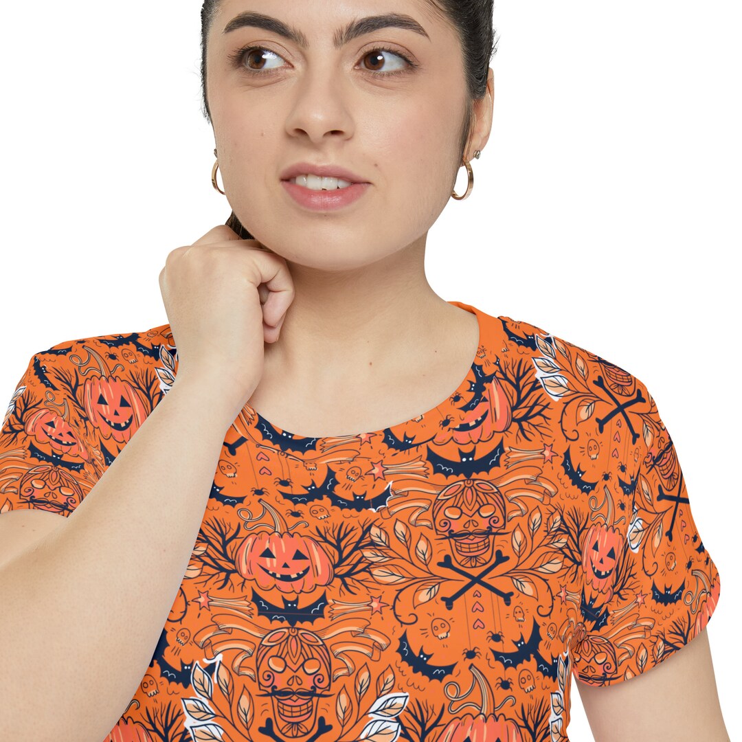 Halloween Women's Short Sleeve Shirt AOP Etsy
