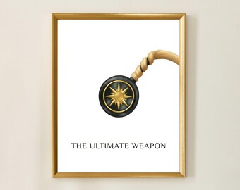The Ultimate Weapon Fairytale Wall Art Print | Magical Sun Kingdom Symbol | Instant Digital Download