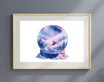 Winter Wizard Express | Instant Digital Download Art Print